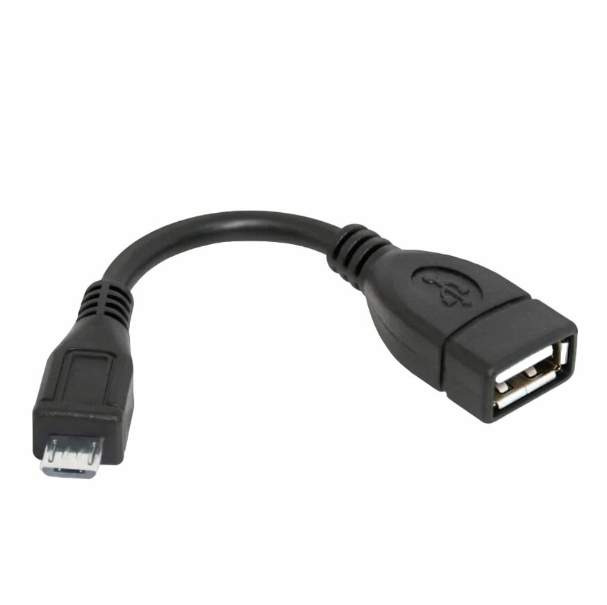 Переходник USB OTG micro USB, для передачи данных, 8 см, черный