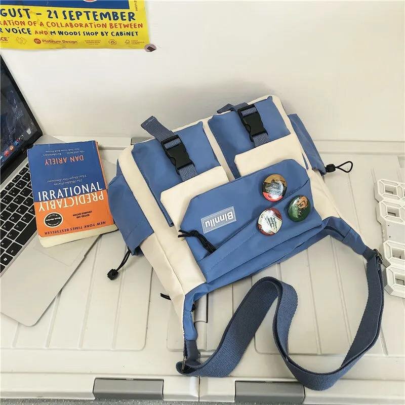 фото Сумка через плечо для подростков голубая