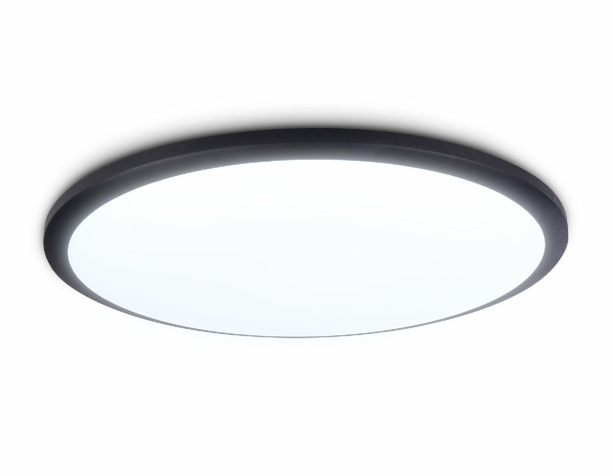 Потолочный светодиодный светильник Ambrella Light Orbital Air FZ1235 BK черный IP44 48W 6400К D450*55 (Без ПДУ)
