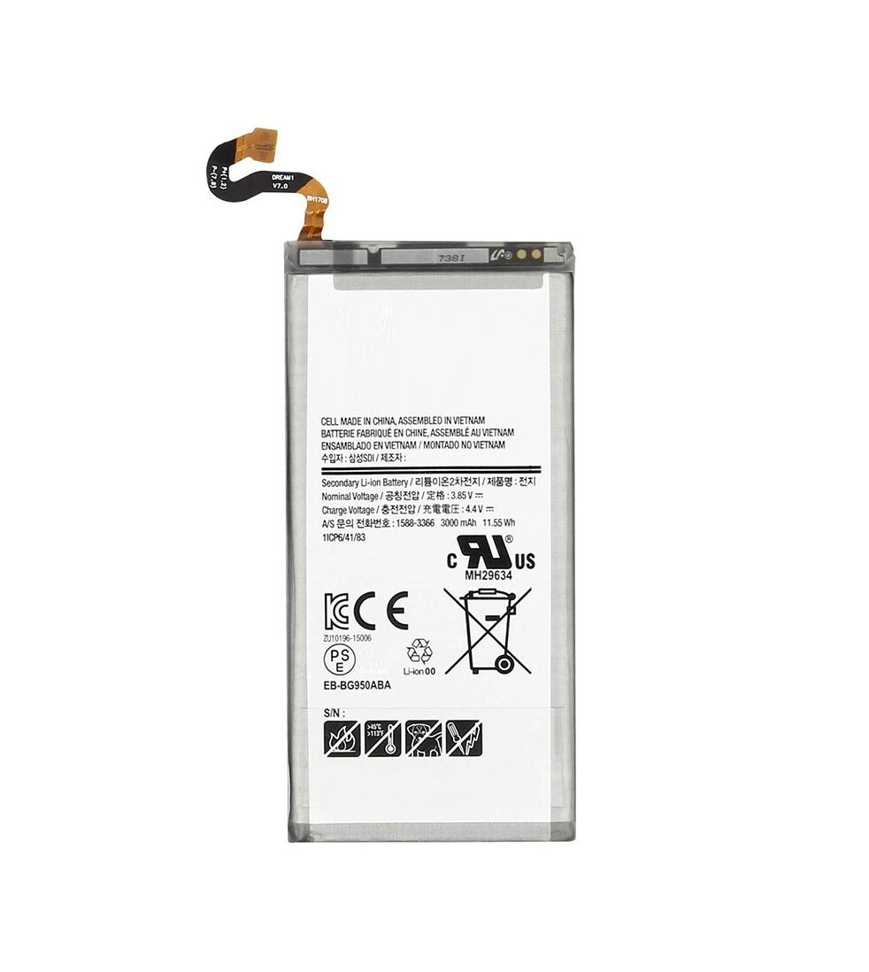 Аккумулятор Samsung Galaxy S8 (SM-G950F / G950F / G950FD / G950) EB-BG950ABE 3000 mAh Новый