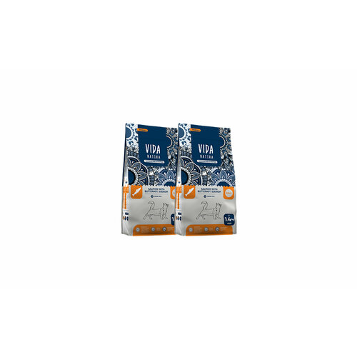 Корм Vida Nativa для взрослых кошек с лососем и тыквой 1,4 кг х 2 шт.