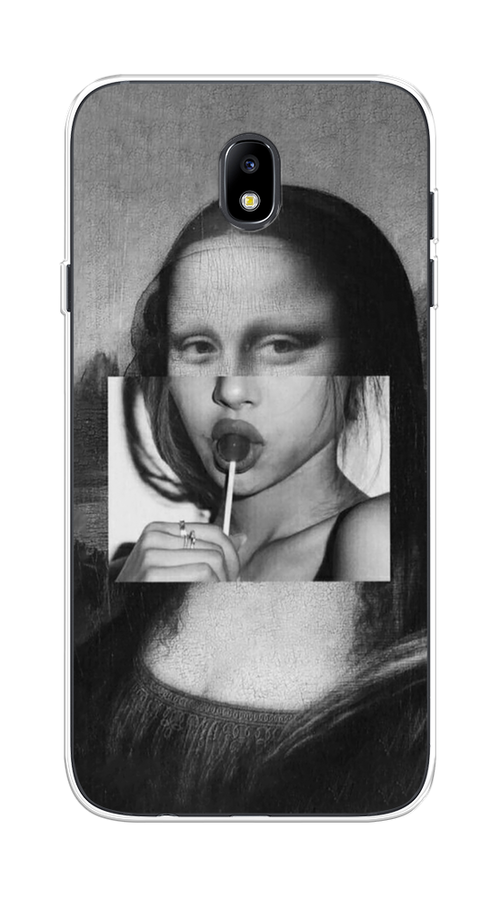 Силиконовый чехол на Samsung Galaxy J7 2017 / Самсунг Галакси J7 2017 "Mona Lisa sucking lollipop"