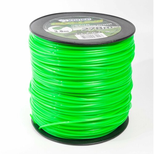 Леска для триммера сечение шестигранник 3 мм 278м (бобина) зеленая Хопер ECO-LINE