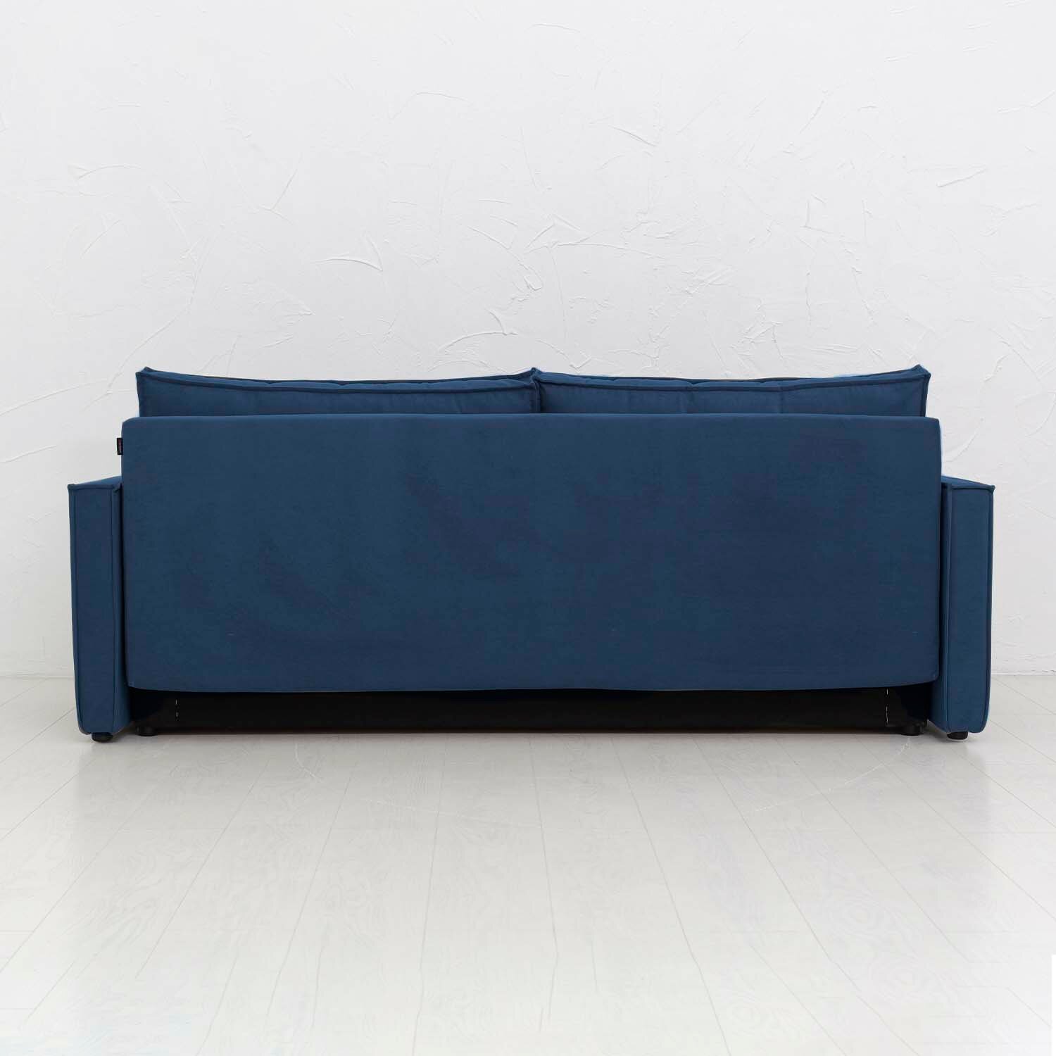 Диван - кровать прямой Виго Лайт, механизм еврокнижка, 212 х 77 х 77 см, Синий
