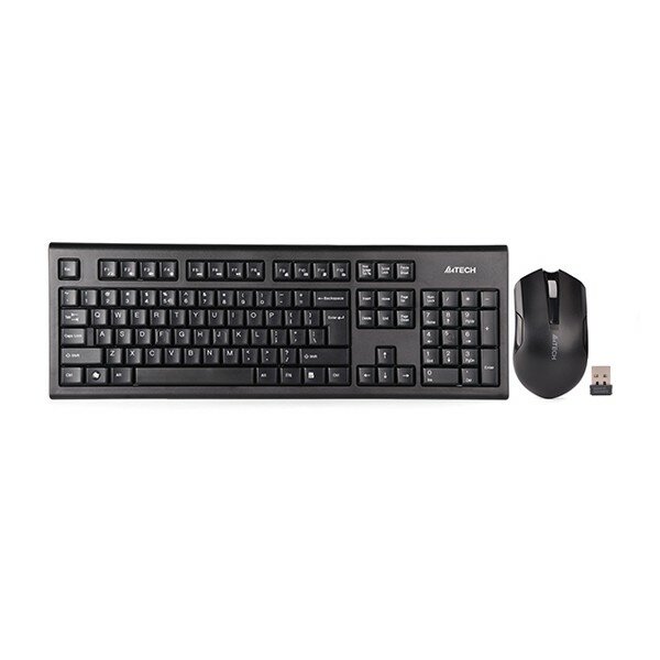 A-4Tech Комплект клавиатура+мышь A4TECH 3000NS, USB, беспроводной, черный