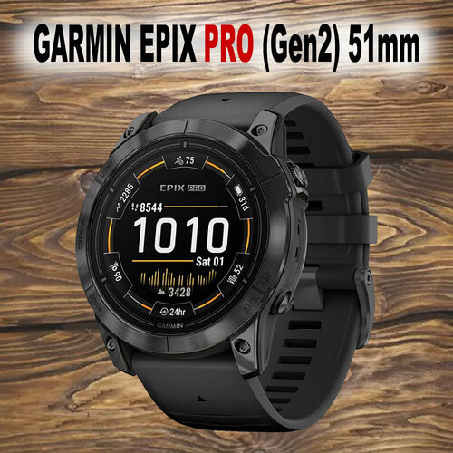 Смарт-часы GARMIN Epix PRO Gen 2 Standard Edition 51 мм серый черный силиконовый ремешок 010-02804-21 10129000₽