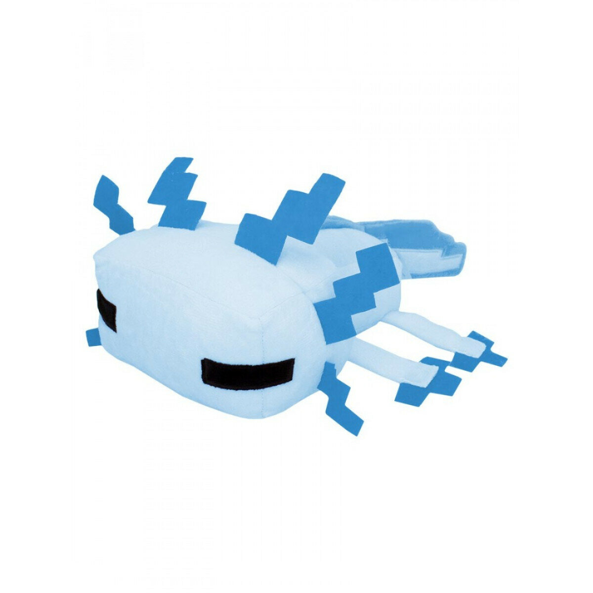 Мягкая игрушка "Пиксельный Аксолотль" Minecraft Pixel Axolotl голубой 34 см