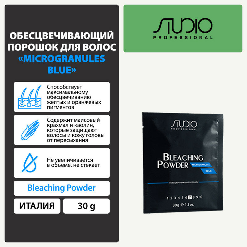 Kapous Обесцвечивающий порошок для волос "Microgranules Blue", 30 г