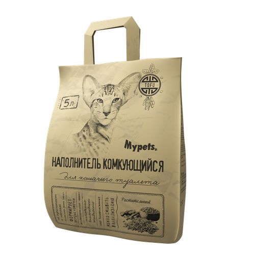Наполнитель Mypets комкующийся Тофу растительный, 5 л