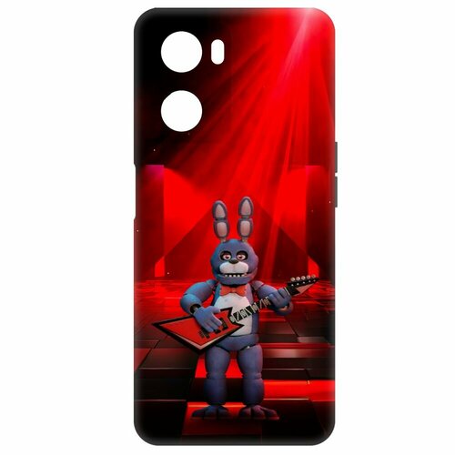 Чехол-накладка Krutoff Soft Case фнаф (FNAF) - Бонни с гитарой для Oppo A57s черный чехол накладка krutoff soft case фнаф fnaf бонни с гитарой для iphone 15 pro max черный