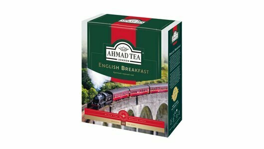 Чай черный Ahmad Tea English Breakfast в пакетиках, 100 шт