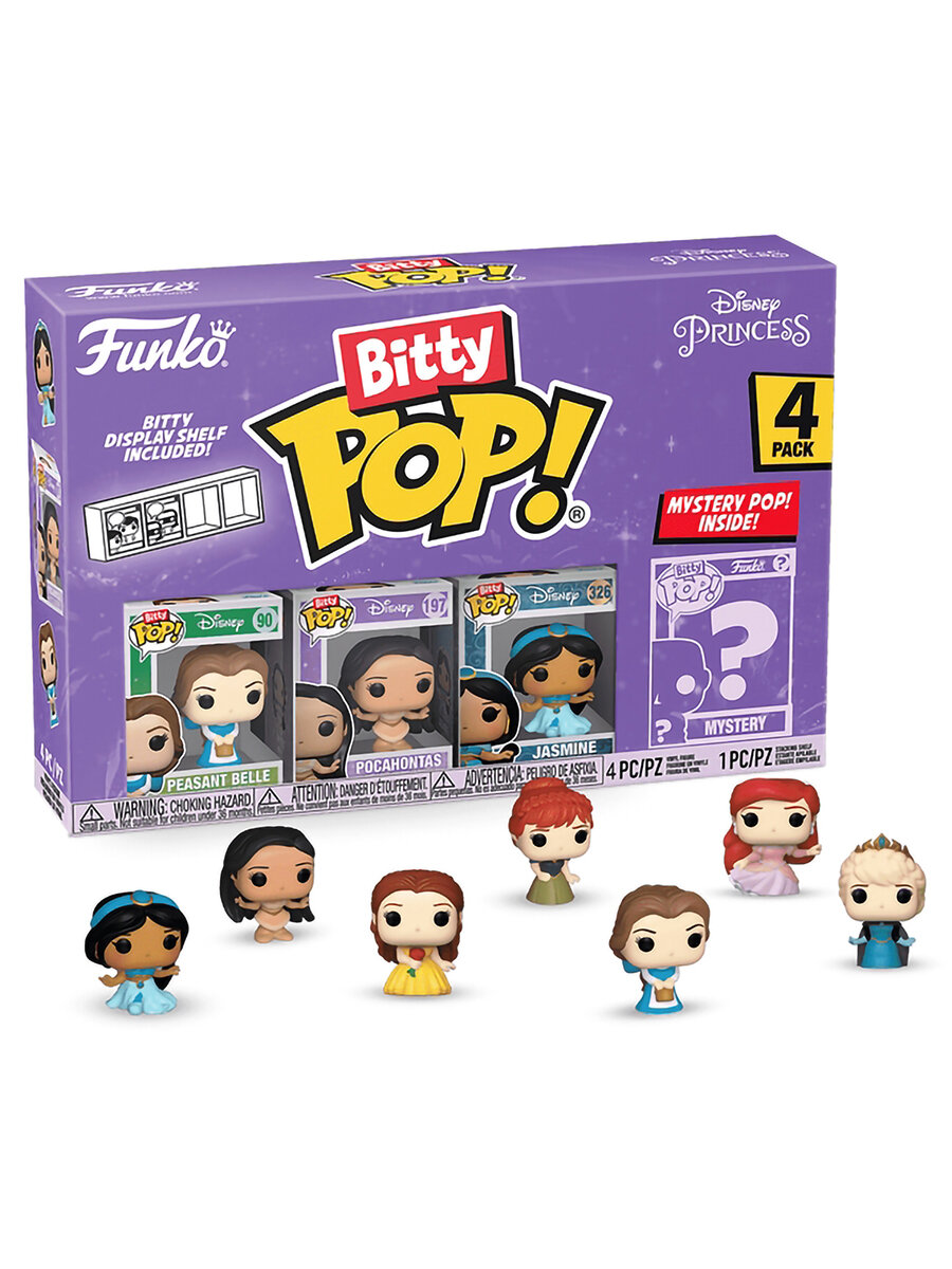 Фигурка Funko Bitty POP! Disney Princess S2 Belle+Pocahontas+Jasmine+Mystery (1 of 4) 4PK 73028