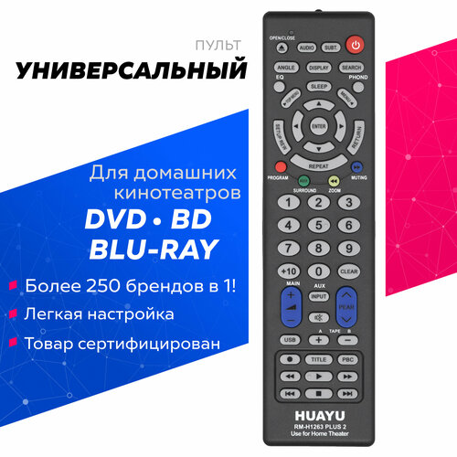 пульт huayu rm h1263 plus 2 Пульт для домашних кинотеатров и плееров различных брендов