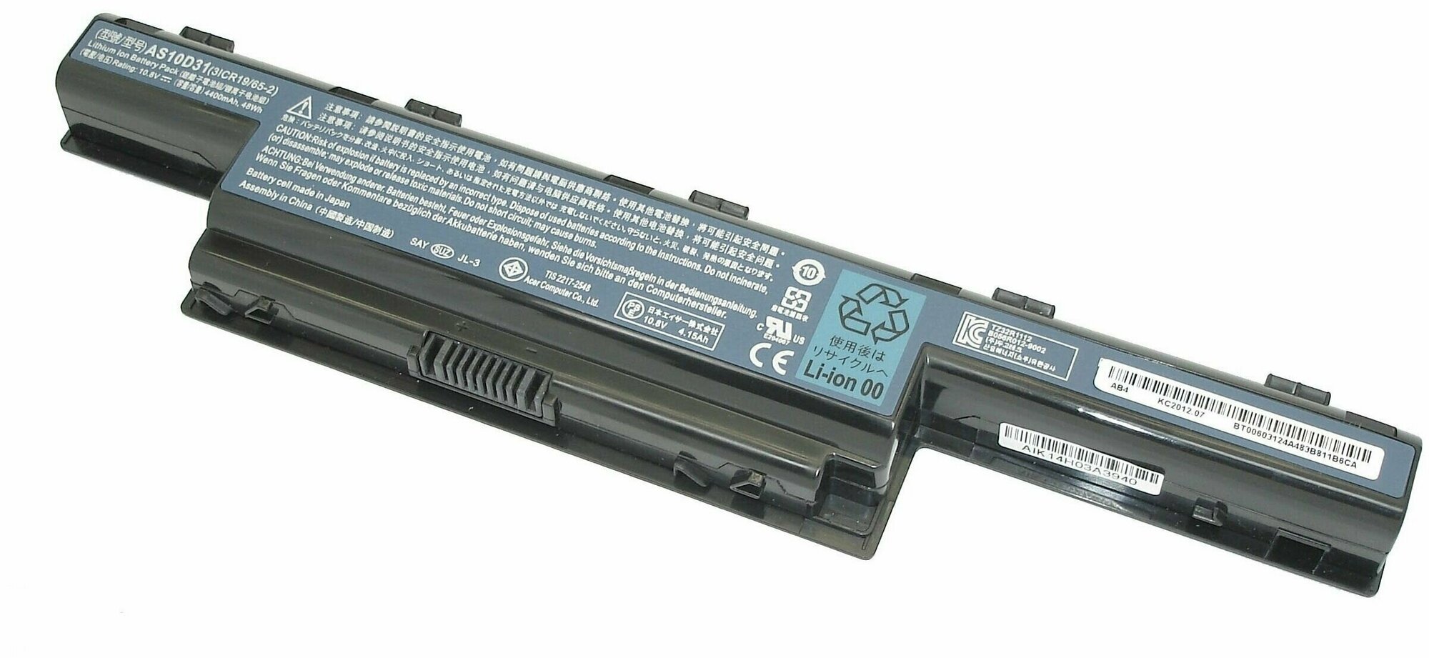 Аккумулятор для ноутбука Acer AS10D31, AS10D41, AS10D61, AS10D71, 11.1V, 4400mAh, код mb002547