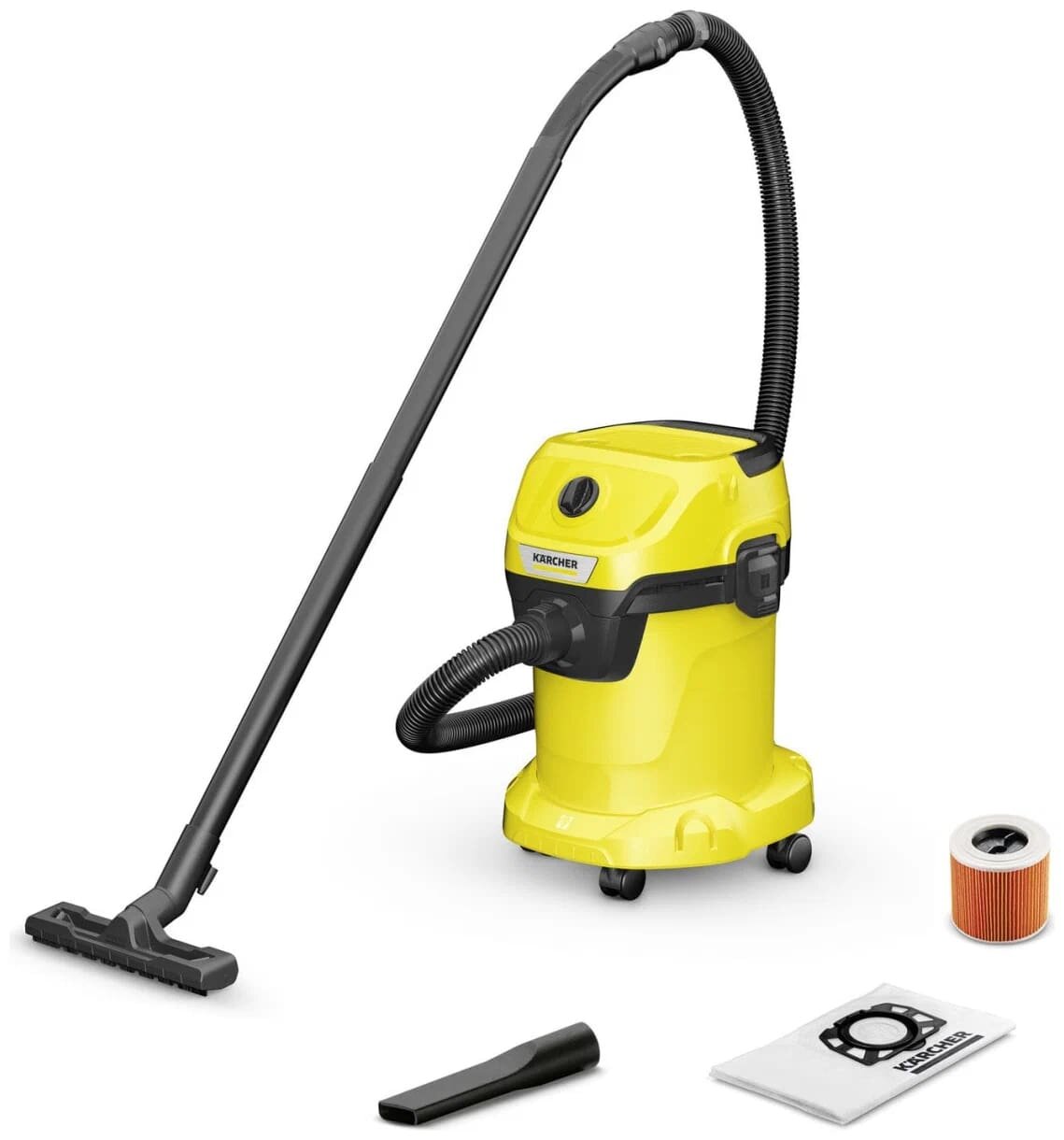 Хозяйственный пылесос KARCHER WD 3 V-17/4/20, 1000 Вт, желтый