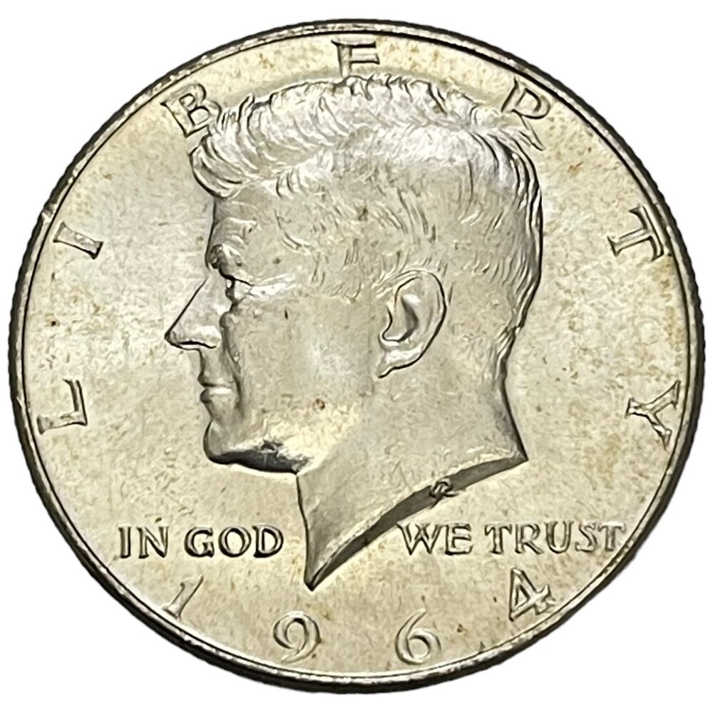 США 50 центов (1/2 доллара) 1964 г. (Полдоллара Кеннеди)