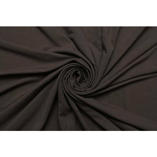Ткань Трикотаж-креп стрейч тёмно-серый, ш178см, 0,5 м