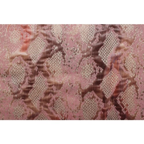 Ткань Жаккард под рептилию Cadena розово-бежевый, ш138см, 0,5 м ткань жаккард cadena flor lame ярко оливковый бежевый с синим ш130см 0 5 м