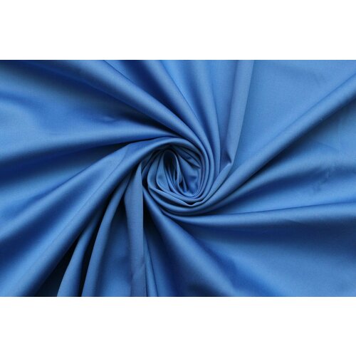 Ткань Хлопок-стрейч Nino костюмный ярко-голубой, 240 г/пм, ш150см, 0,5 м ткань хлопок стрейч сатин костюмный nino желтовато оливковый 350 г пм ш146см 0 5 м