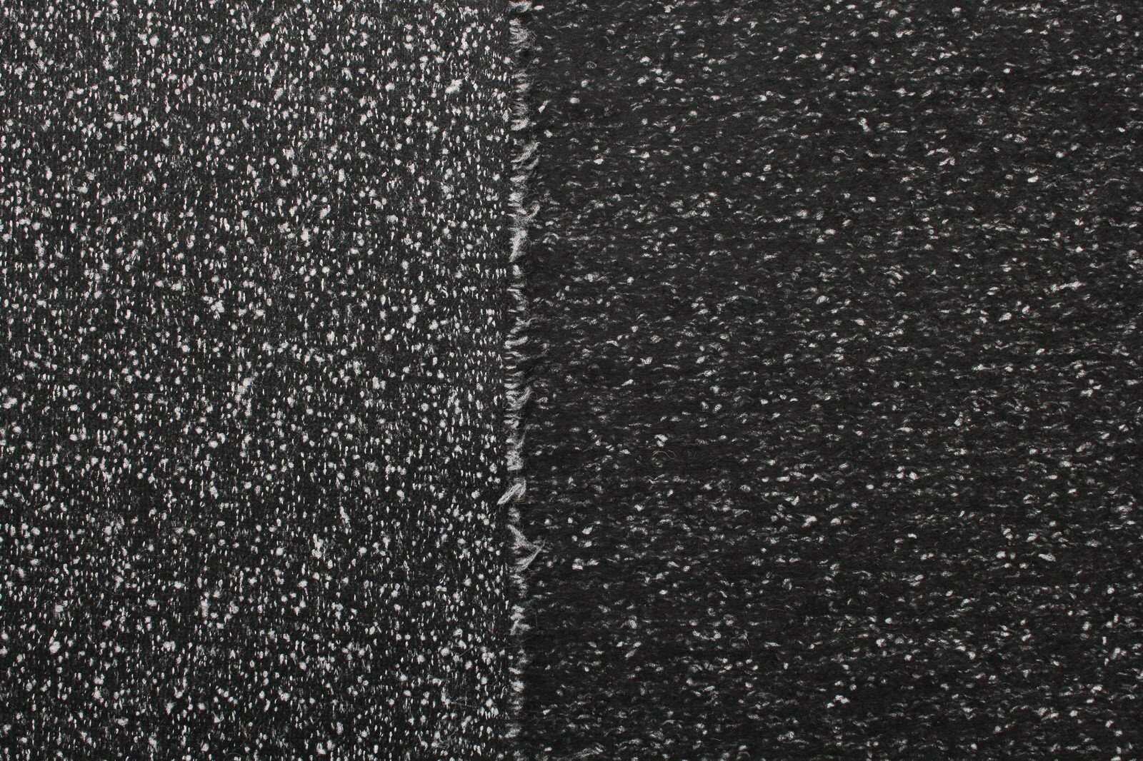 Ткань Лоден шерстяной с ворсом чёрный с белыми крапами, 380 г/пм, ш148см, 0,5 м