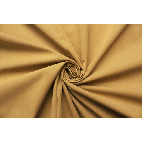 Ткань Хлопок плащёво-курточный горчичного цвета диагональ, 390 г/пм, ш145см, 0,5 м