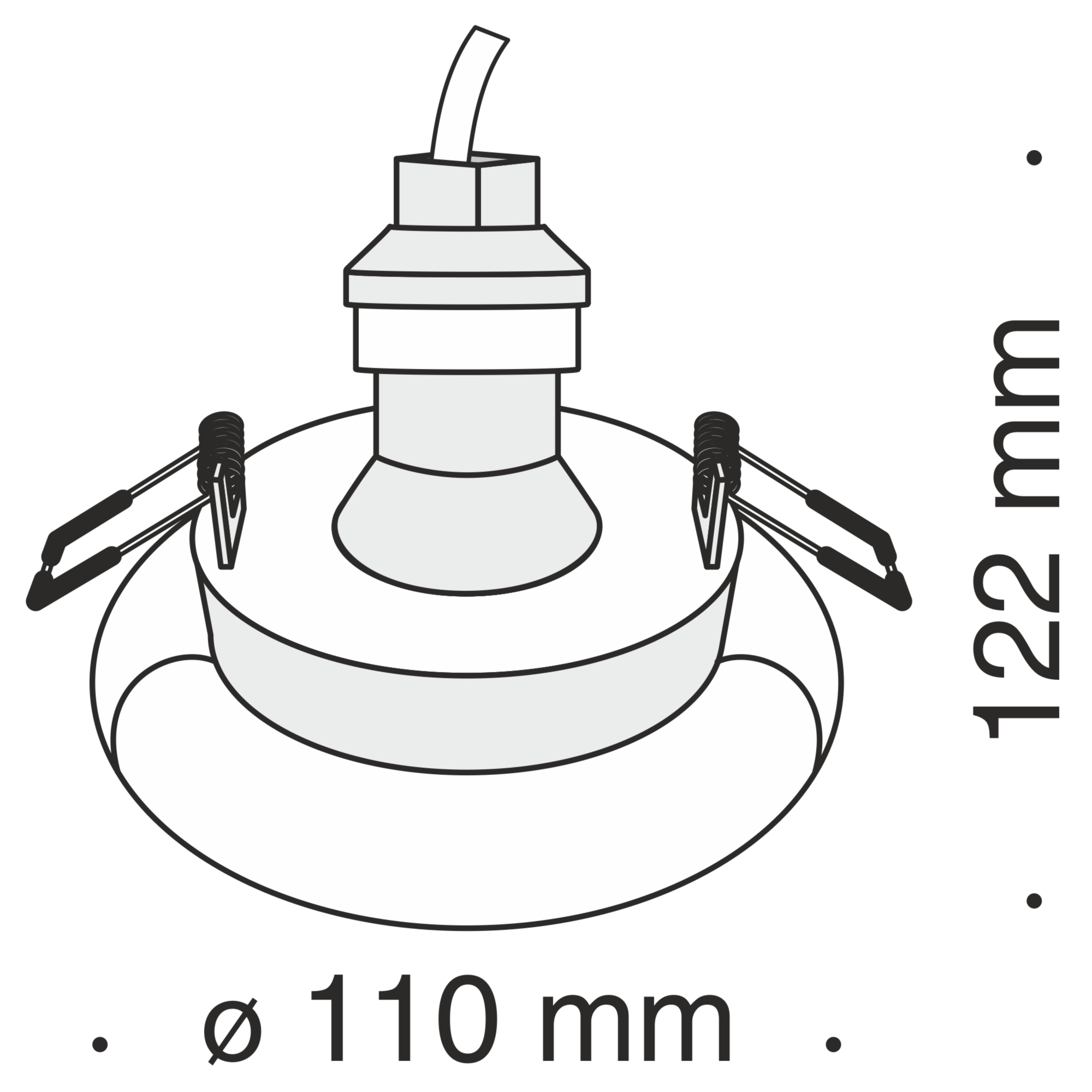 Встраиваемый светильник Maytoni Gyps Modern DL006-1-01-W
