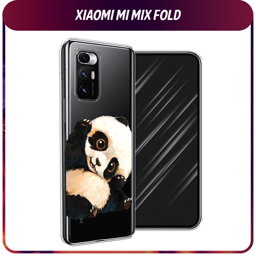 Силиконовый чехол на Xiaomi Mi Mix Fold / Сяоми Ми Микс Фолд Большеглазая панда, прозрачный силиконовый чехол на xiaomi mi mix fold сяоми ми микс фолд chillin killin