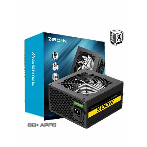 Блок питания ATX 500W ZIRCON AA-500 80+ APFC блок питания atx 500 вт powercool atx 500w apfc 14