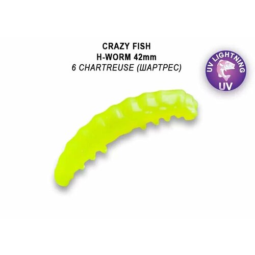 Силиконовая приманка мягкая съедобная Crazy Fish MF H-Worm 1.65 42 мм 64-42-6-9-EF 10 шт.