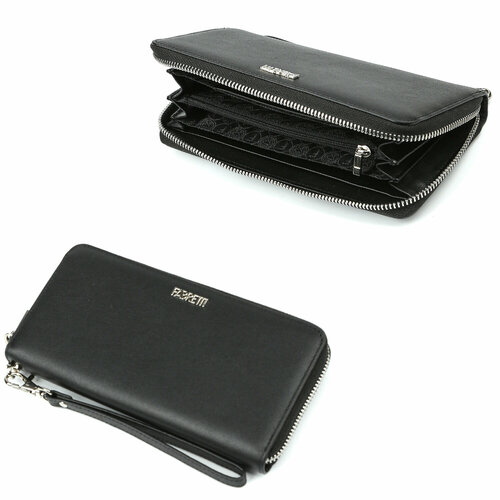 фото Кошелек fabretti q7006n-2, фактура гладкая, черный