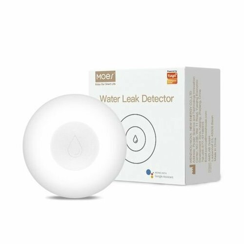 Датчик протечки воды MOES ZigBee Water Leakage Detector. датчик утечки воды для умного дома corui tuya zigbee детектор утечки воды работает с умным домом tuya zigbee hub