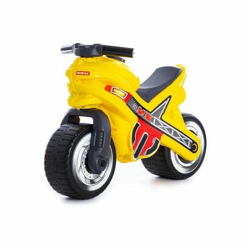 Каталка-мотоцикл МХ жёлтая игрушка каталка полесье мотоцикл военный моторбайк