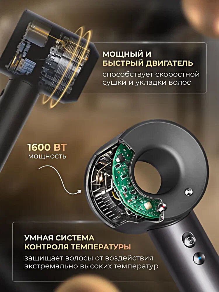 Фен для Волос SenCiciMen Hair Dryer HD15 золотой