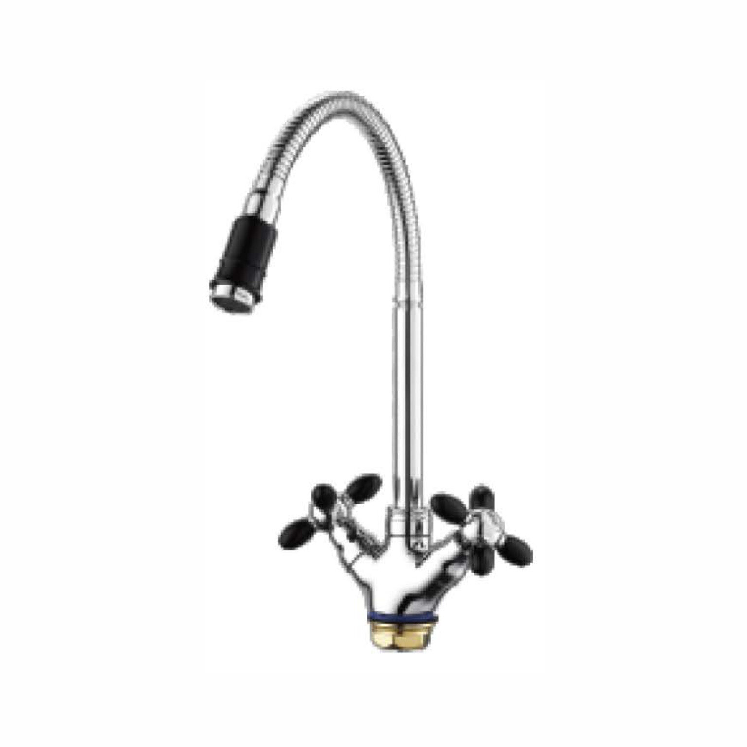 Смеситель для кухни хром, черный FASHUN A43127-7