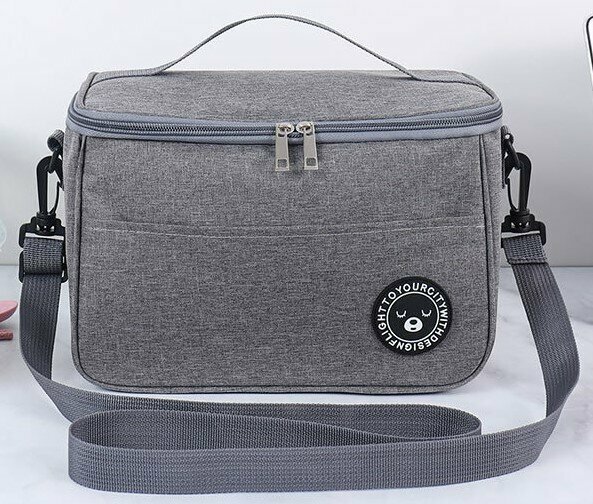 фото Сумка холодильник R-MAX объемом 8 литров со съемным плечевым ремнем, водонепроницаемыми швами для сохранения продуктов в тепле или холоде, синяя