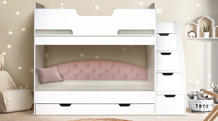 фото Двухъярусная кровать Юниор 13 Белый