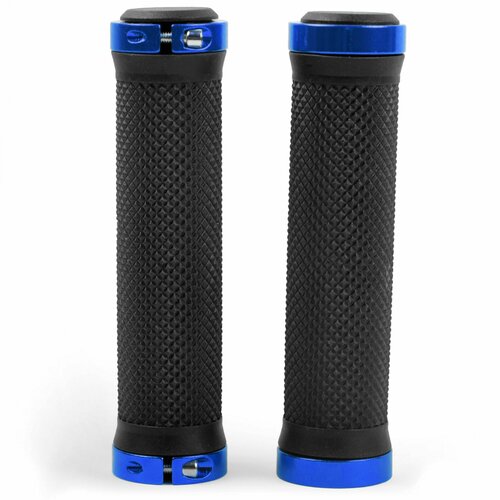 грипсы для велосипеда 90 мм резиновые H-G 119 black/blue. Грипсы ручки для велосипеда и самоката