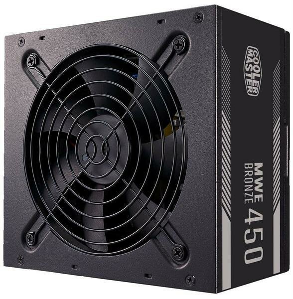 Блок питания 450w cooler master mwe bronze, atx, 120mm, 6xsata, 2xpci-e, apfc, 80+ bronze