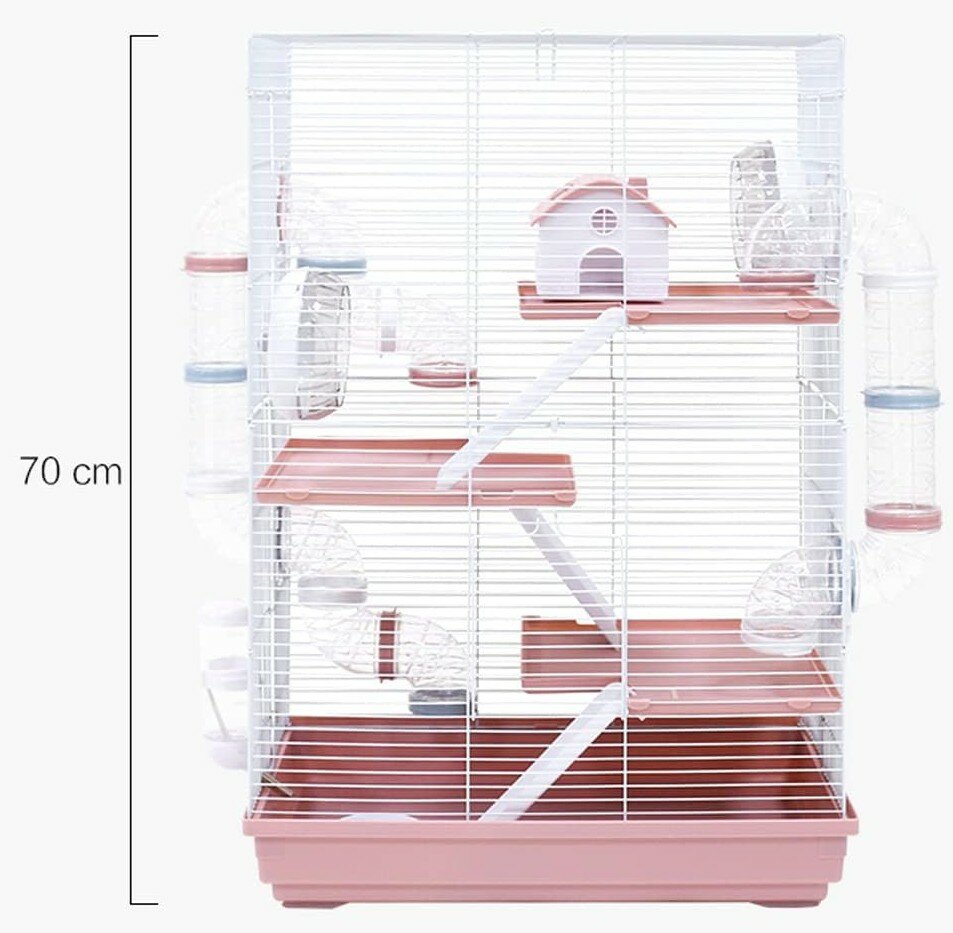 Клетка для грызунов Kredo 511DB, эмаль, 55*30,2*70 см, розовый - фотография № 2