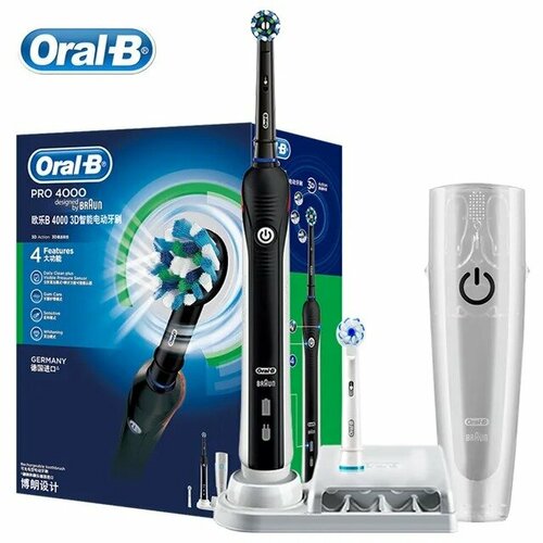 Ультразвуковая электрическая зубная щетка Oral B Pro 4000 3D Smartseries черный 799000₽