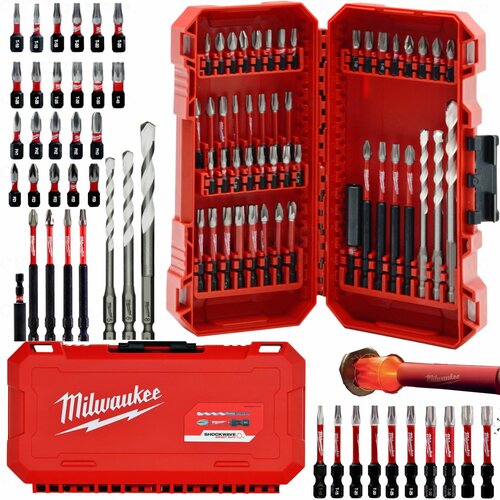 Набор бит Milwaukee Shockwave Impact Duty Bit Set 48 шт. 25mm impact screwdriver bit phillips pozidriv insert bit pz1 pz2 pz3 ph2 magnetic 1 4 hex shank screw driver bits 20 piece set