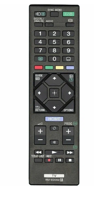 Пульт ДУ Huayu RM-ED062 для телевизоров Sony KDL-40R485B/KDL-32R435B, черный