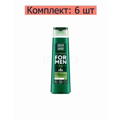 Чистая линия/ For Men Гель для душа 3 в 1, 400 мл, 6 шт