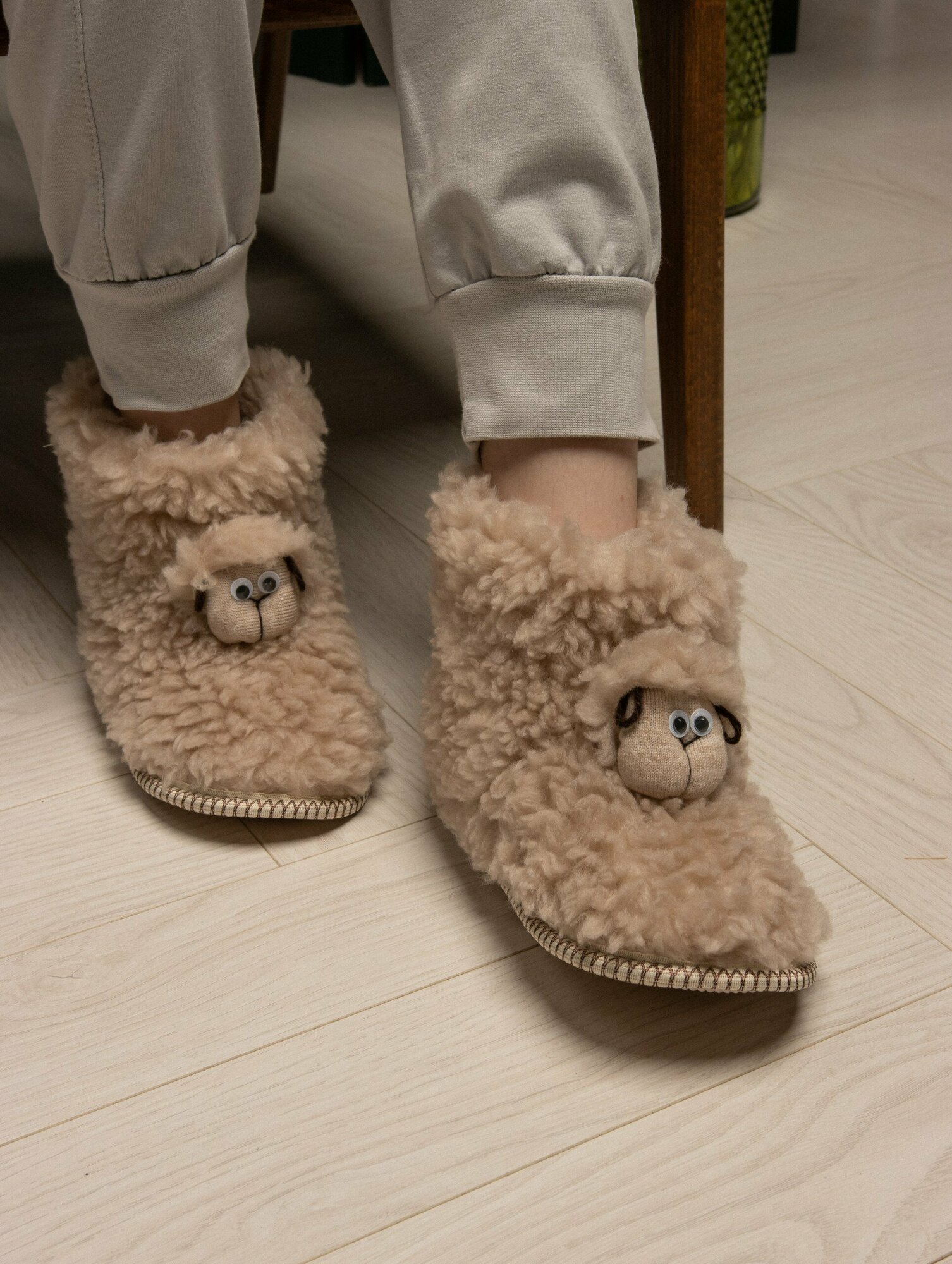 Тапочки, размер 36, бежевый — фото 1