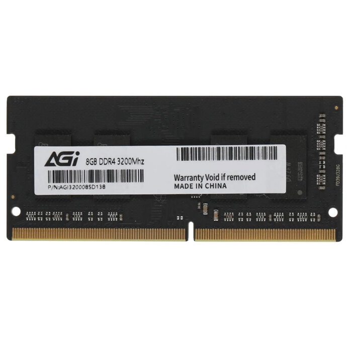 AGI Модуль памяти DDR4 SO-DIMM 8Gb PC25600 (3200MHz) AGI (AGI320008SD138)