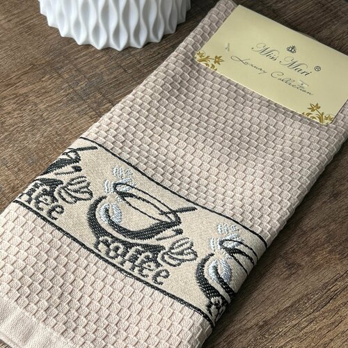 Кухонное полотенце Miss Mari Соты (светло-бежевый) 38х60