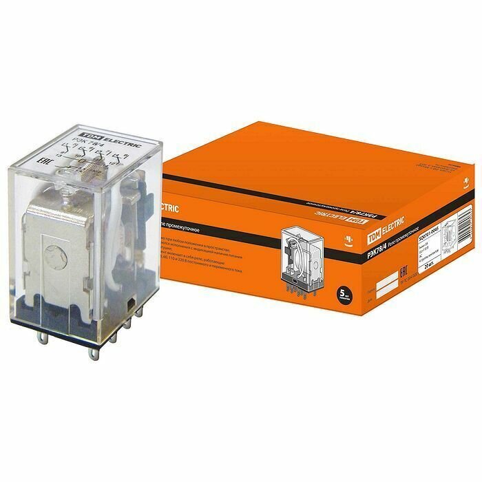 фото Реле промежуточное РЭК78/4 (4 группы переключающих контактов, 3А, 110В, DC, IP40)