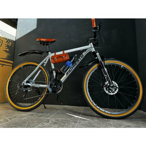 Велосипед горный RICHIESTO 26 21s Алюминиевая рама 19 Взрослый Спортивный Унисекс серебро 2470000₽