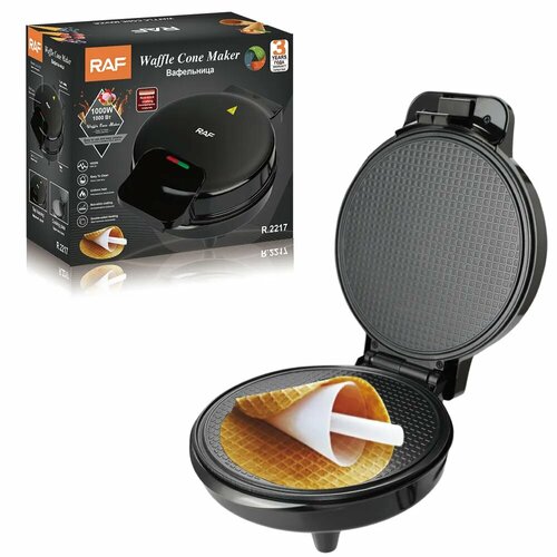 Аппарат для изготовления тонких вафель вафельных трубочек трубочек со сгущёнкой с кремом трубочек для мороженого от RAF При готовности - уведомит вас С антипригарным покрытием Только безопасное использование 198000₽