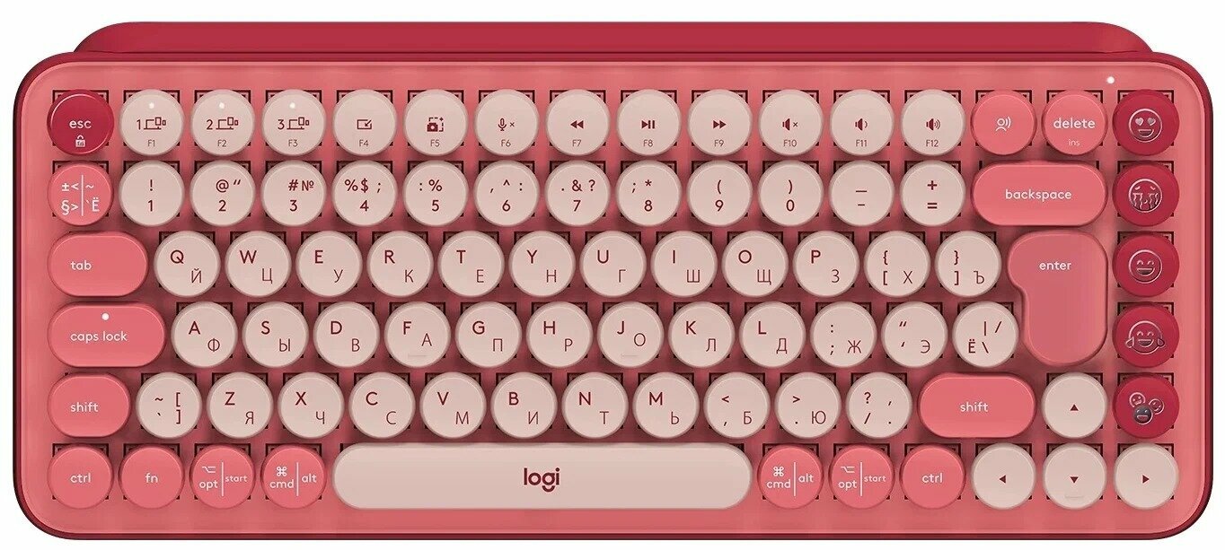 Беспроводная клавиатура Logitech POP Keys Cherry MX Brown, Heartbreaker, английская/русская